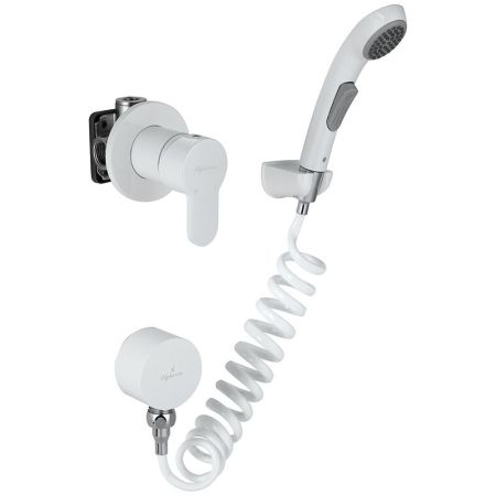 Гигиенический душ со смесителем Elghansa Roundline 34R0583-White (Set-51) Белый