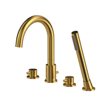 Смеситель для ванны на 4 отверстия WHITECROSS Y Y1232GLB (брашированное золото), артикул Y1232GLB