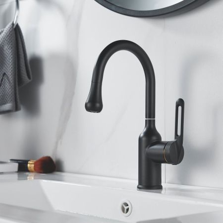 Смеситель для раковины Raffine F101H, черный