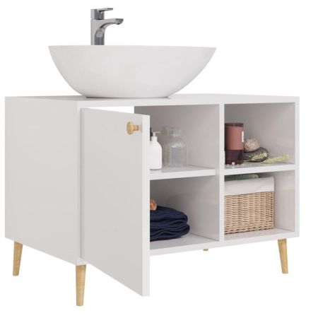 Тумба с раковиной напольная Dreja Luno 80 см, белый, артикул 99-2002-com