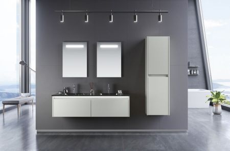 Тумба с раковиной ORKA Lisbon 130 подвесная, кашемировый матовый, артикул 5001441