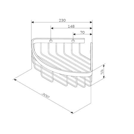 A7452100 Sense L Корзина для душа угловая, хром