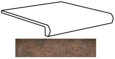 Угловая ступень Natucer Ferro di Boston Peld. Curvo Rosso 33х36 см, артикул 