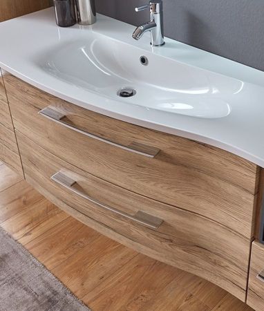 Marlin 3160motion, тумба под раковину 90 см правая (2 ящика), цвет дуб натуральный, артикул MNWUG92DR(273/473)