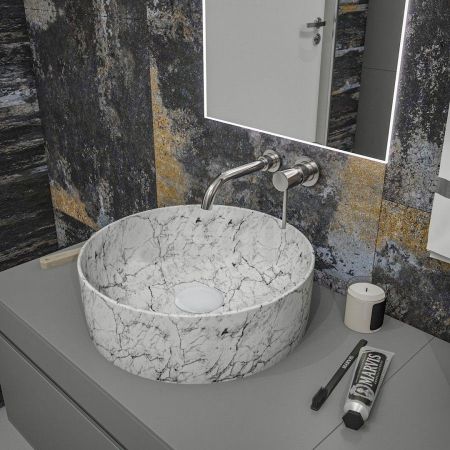 Раковина чаша Maretti EA13NS10-740MR, белый мрамор, артикул EA13NS10-740MR
