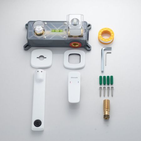 Смеситель для раковины встраиваемый Shevanik S9941C, белый