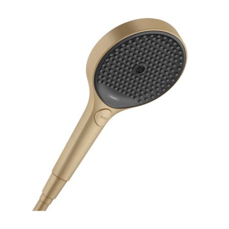 Ручной душ, Hansgrohe, Rainfinity, размер душевого диска, мм-132, форма-круглая, количество режимов-3, тип струи-PowderRain, Intense PowderRain, MonoRain, цвет-шлифованная бронза, артикул 26864140