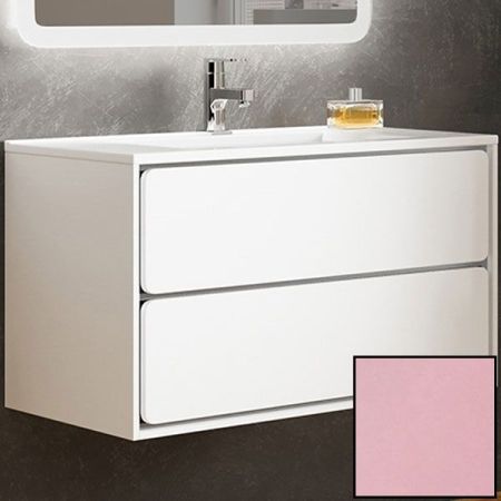 Тумба с раковиной SanVit Бруно-2 90 kbruno290 в цвете Ral подвесная Розовый глянец, артикул kbruno290