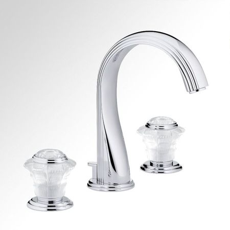 THG DAHLIA Смеситель для раковины на 3 отверстия, с донным клапаном, цвет хром, артикул A41-A02-151