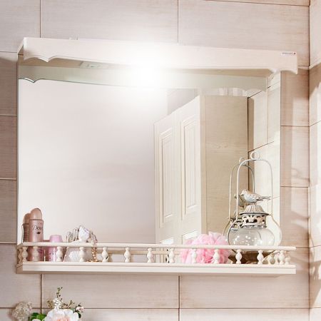 Зеркало с балюстрадой Бриклаер КАНТРИ 85, бежевый дуб прованс, артикул КАНТРИ 85