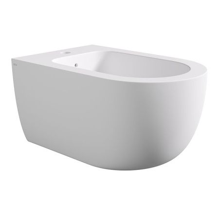 Биде, Alice, Unica, тип установки-подвесной, ширина, мм-350, глубина, мм-550, высота, мм-285, форма чаши-овальная, отверстия для смесителя-1, материал-керамика, вид грязеотталкивающего покрытия-Aliglaze+, крепления в комплекте, без сливного механизма, цве