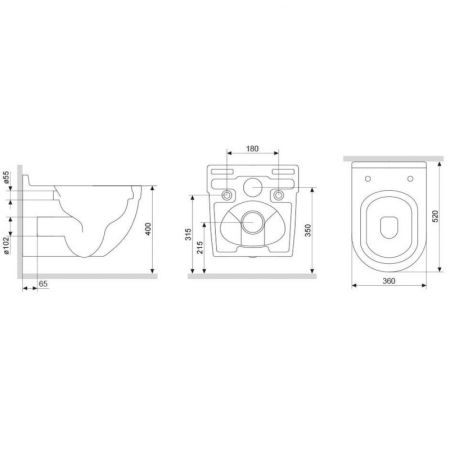 Унитаз Damixa Palace Grand 461700SC подвесной с сиденьем Микролифт