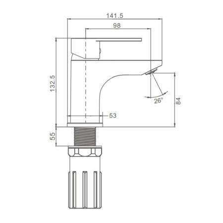 Смеситель для раковины Prohanss P64.10, хром, артикул P64.10