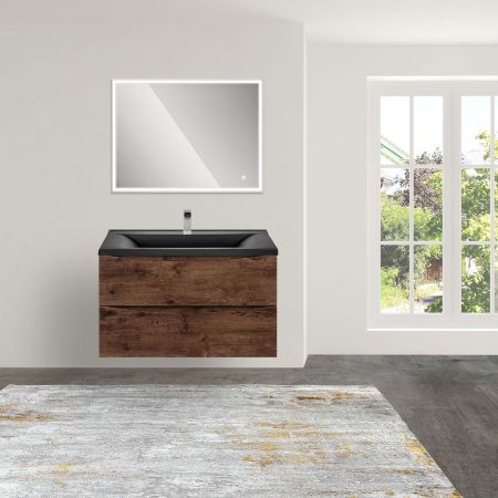 База под раковину Mia 750 подвесная, 2 выкатных ящика soft close, R.Wood, артикул VMC-2MA750RW