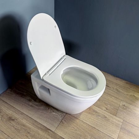 Унитаз подвесной Maretti Vittorio безободковый с микролифтом, VI10PBM82-844, белый, артикул VI10PBM82-844