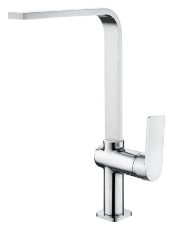 AQG METROPOL S, смеситель для кухни с прямым,плоским поворотным изливом цвет, хром