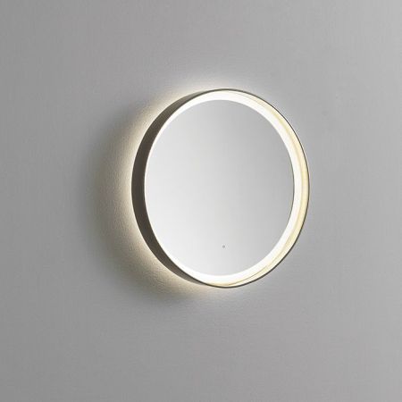 BURGBAD Зеркало Ø500х60 мм., с подсветкой, с выключателем, корпус кварцевый металлик, артикул SIDG050 K0517