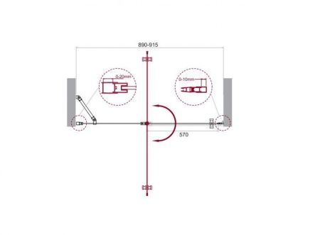 Душевая дверь BelBagno ETNA-B-12-60/30-C-Cr, артикул ETNA-B-12-60/30-C-Cr