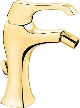 Emmevi Ares, однорычажный смеситель для биде с донным клапаном, цвет золото