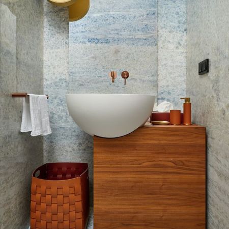 ADJ Корзинка Bottega, 35x40xH30 см., цвет: бордо/коньяк, артикул 1048.30/09