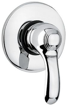 Emmevi Harmony, однорычажный встраиваемый смеситель для душа, цвет белый-хром