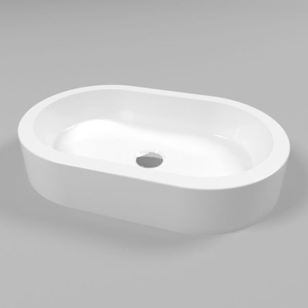 Умывальник WHITECROSS Malachite A 55x35 (белый глянец) иск. камень