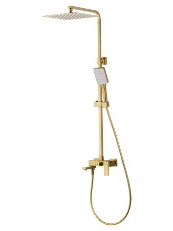 Душевая система WONZON & WOGHAND CUBE 2.0, Брашированное золото (WW-88047068-BG), артикул WW-88047068-BG