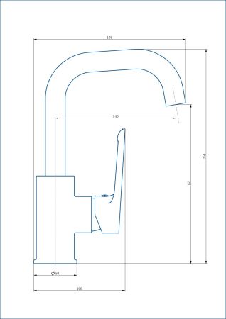 Смеситель Belgrade для раковины, поворотный артикул: BD26M