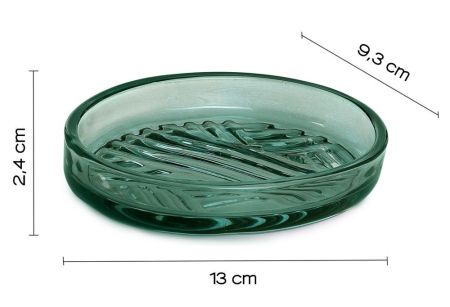 Gedy Corinne, настольная стеклянная мыльница, цвет зеленый, артикул CR11(07)