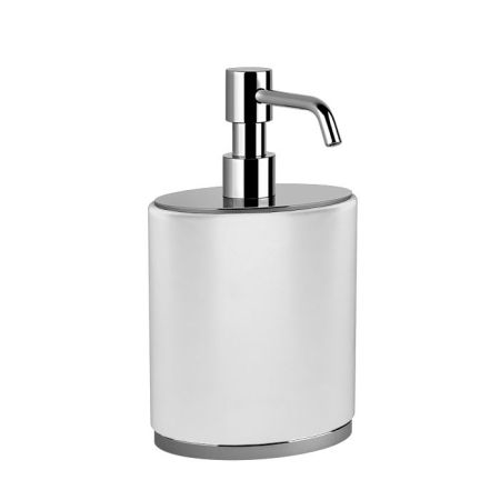 Gessi Ovale Дозатор для мыла настольный, цвет белый/хром, артикул 25339#031