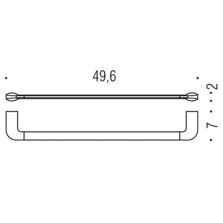 Colombo Trenta Полотенцедержатель 49,6см, цвет: хром, артикул B3010.CR