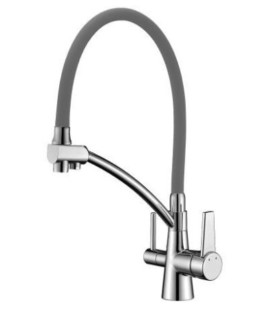 Смеситель для кухни Lemark Comfort LM3071C-Gray Хром Серый, артикул LM3071C-Gray