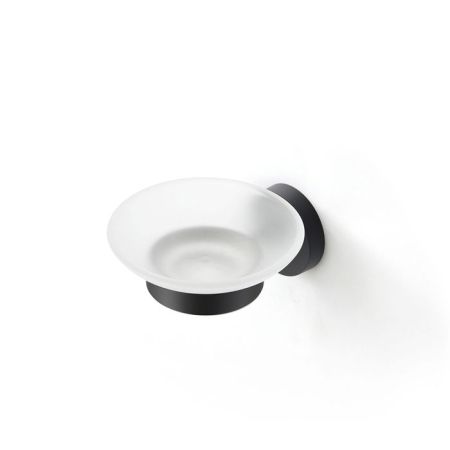 Мыльница, черный матовый, матовое стекло, сплав металлов, Sena, IDDIS, SENSBG0i42, артикул SENSBG0i42