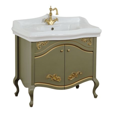 IMPERO База L87xH74xP52 см. для раковины 90 см, 2 двери, цвет: OLIVA, артикул 25984