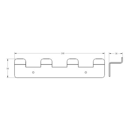 Планка с крючками BELZ B9004-3, оружейная сталь