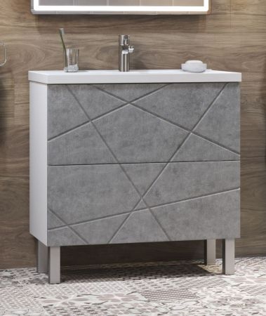 Тумба с раковиной напольная VIGO Geometry tn.GEO.9696.80.2Y бетон, 80 см, артикул tn.GEO.9696.80.2Y бетон-com
