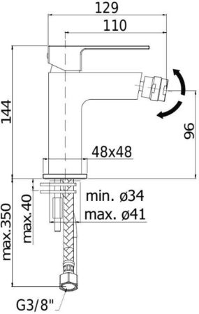 Смеситель для биде Paffoni Elle EL131NO, артикул EL131NO