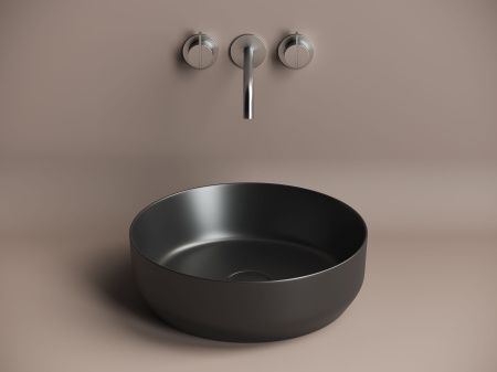Раковина накладная круглая Element 390x390x120мм, черный матовый Раковина накладная круглая Element 390x390x120мм, черный матовый