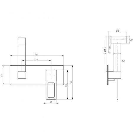 Гигиенический душ со смесителем Boheme Q 147-WR Белый Красный