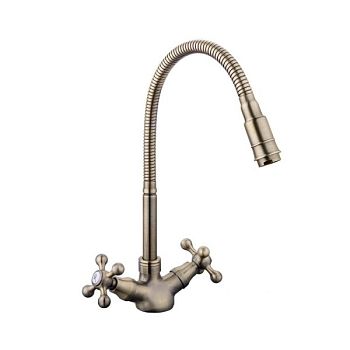 Смеситель для кухни с гибким изливом FASHUN A4319-4, бронза