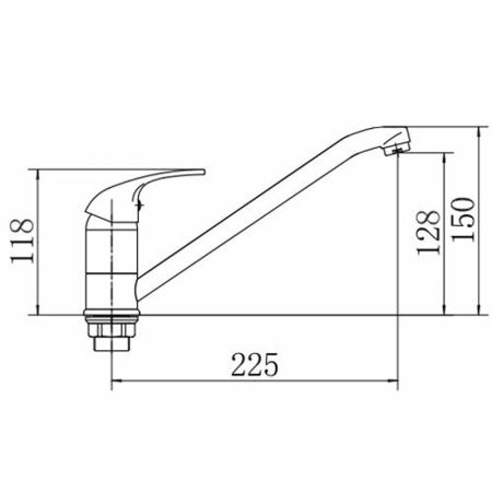 Смеситель для кухни FASHUN A4915, хром