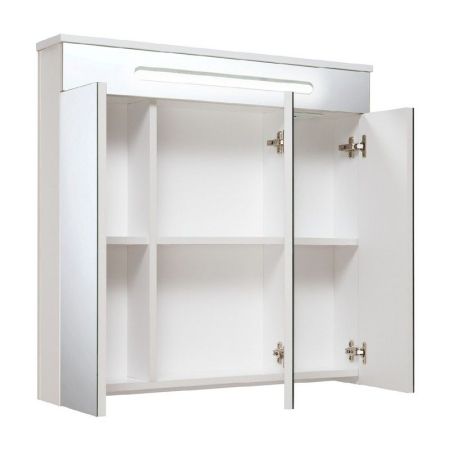 Зеркальный шкаф Runo Парма 75 4620750025854 с подсветкой Белый