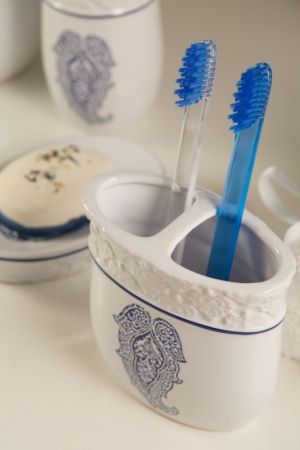 Держатель для зубных щеток Fora England FOR-GR042 Бело-синий