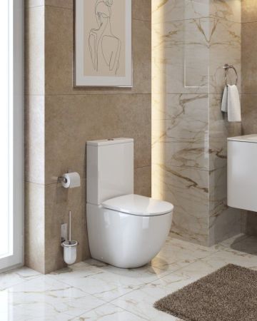 Унитаз-компакт безободковый CEZARES STYLUS, артикул CZR-2316-SC