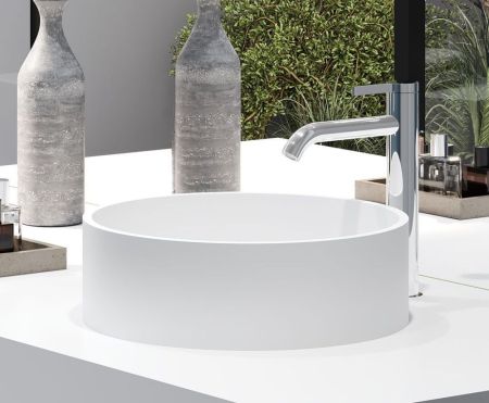 AQG Urban Flow, высокий однорычажный смеситель для раковины без донного клапана, цвет хром, артикул 01URF120CR