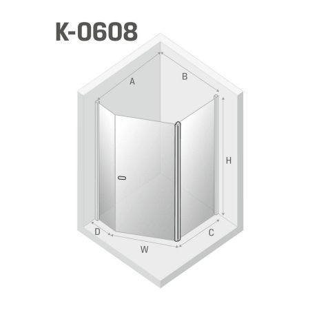 Душевое ограждение NEW TRENDY NEW SOLEO  100x80x195 K-0608 (хром), артикул K-0608