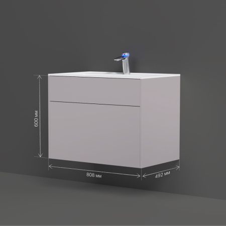 M50AFHX0803EGM Inspire V2.0, База под раковину, подвесная, 80 см, 3 ящика, push-to-open, элегантный