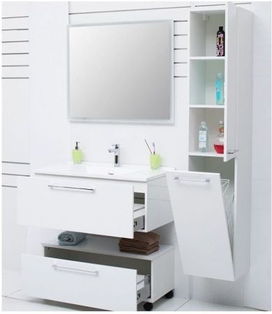 Шкаф-пенал De Aqua Тока 1БК 35 R белый, артикул 00167295