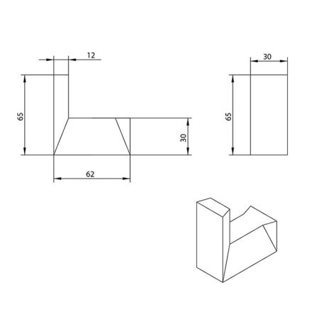 Bongio Stelth Крочок, 62x65 мм, цвет хром, артикул 01001CR00