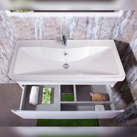 Комплект мебели для ванной Бриклаер ВЕГА 100, белый, артикул ВЕГА 100